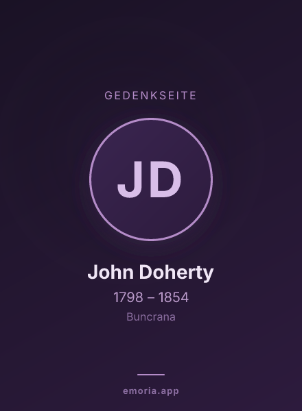 Gedenkportrait von John Doherty