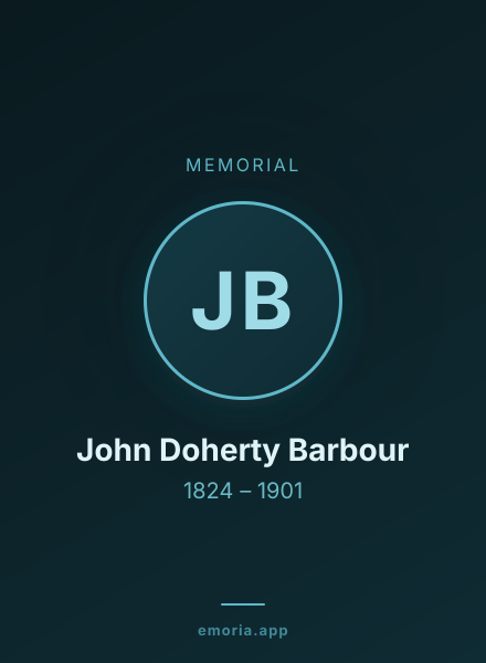 Memorial portrait of John Doherty Barbour