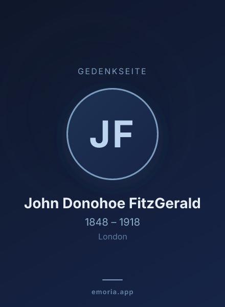 Gedenkportrait von John Donohoe FitzGerald