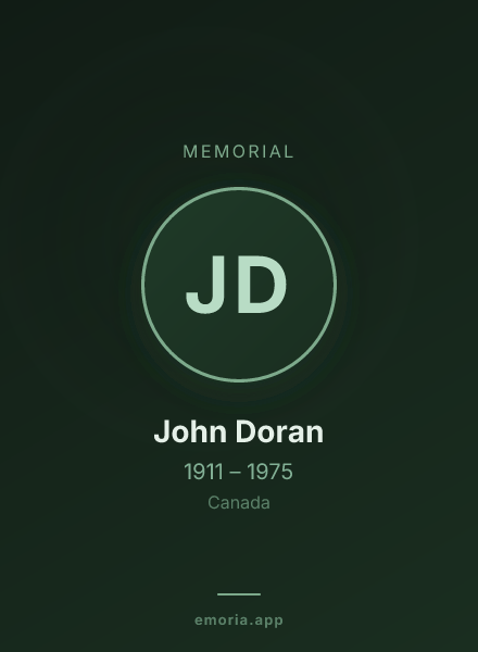 Memorial portrait of John Doran