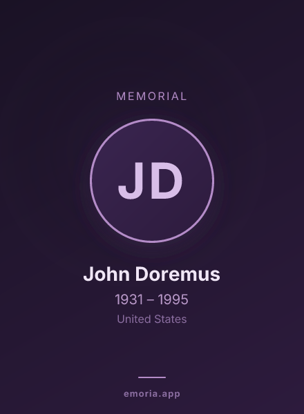 Memorial portrait of John Doremus