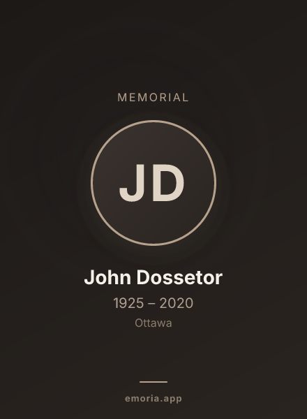 Memorial portrait of John Dossetor