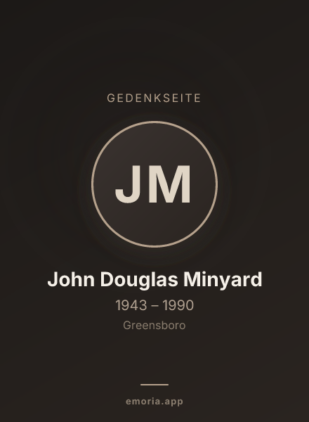 Gedenkportrait von John Douglas Minyard