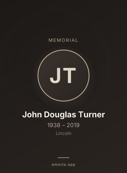 Memorial portrait of John Douglas Turner