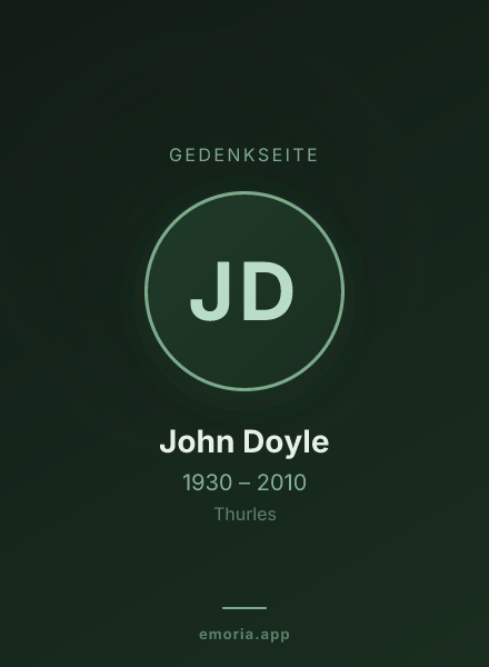 Gedenkportrait von John Doyle