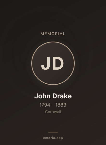 Memorial portrait of John Drake