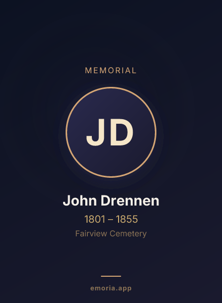 Memorial portrait of John Drennen