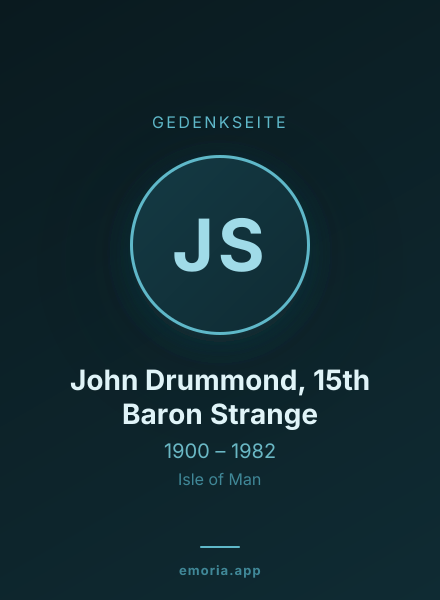 Gedenkportrait von John Drummond, 15th Baron Strange