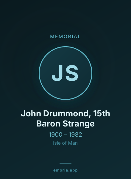 Memorial portrait of John Drummond, 15th Baron Strange