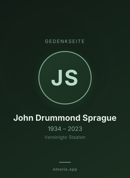 Gedenkportrait von John Drummond Sprague