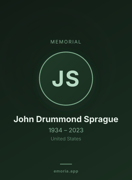 Memorial portrait of John Drummond Sprague