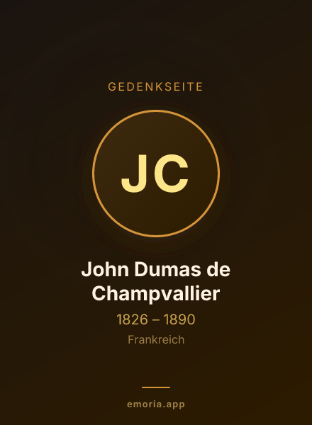 Gedenkportrait von John Dumas de Champvallier