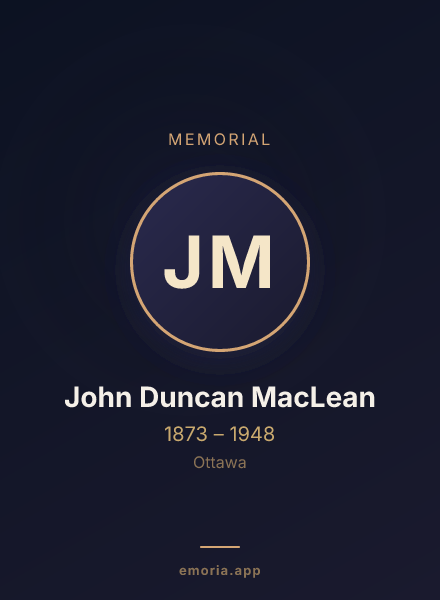 Memorial portrait of John Duncan MacLean