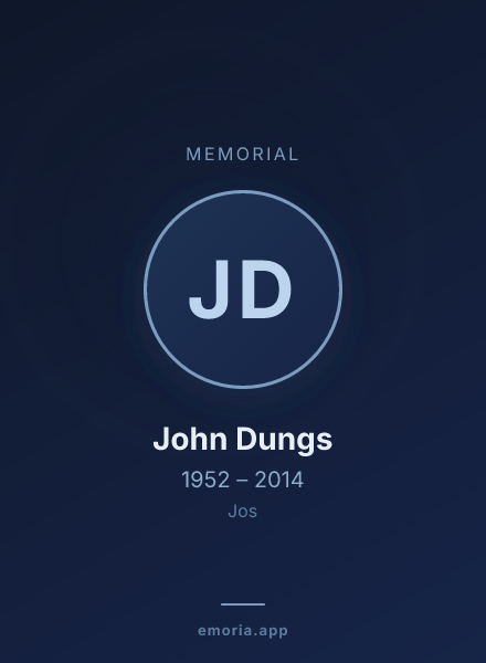Memorial portrait of John Dungs