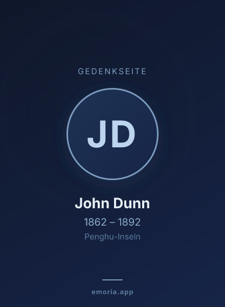 Gedenkportrait von John Dunn