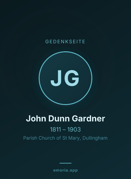 Gedenkportrait von John Dunn Gardner