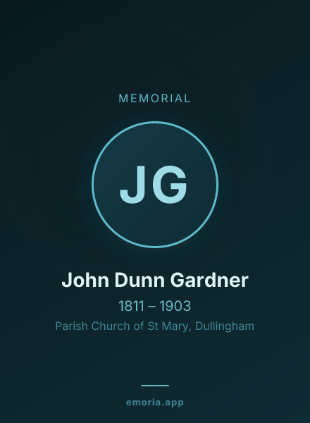 Memorial portrait of John Dunn Gardner