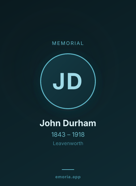 Memorial portrait of John Durham