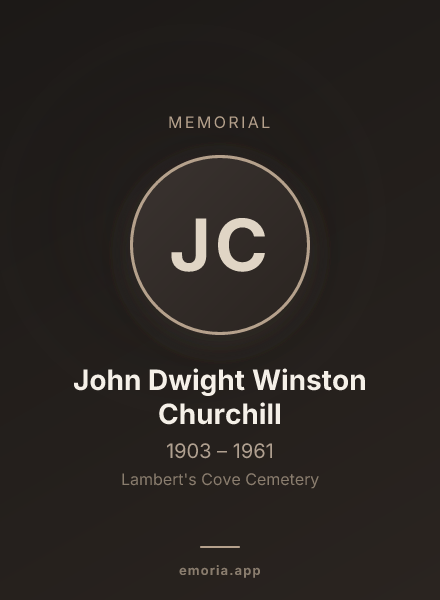 Memorial portrait of John Dwight Winston Churchill
