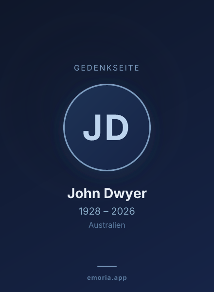 Gedenkportrait von John Dwyer