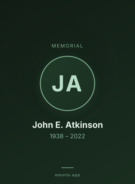Memorial portrait of John E. Atkinson