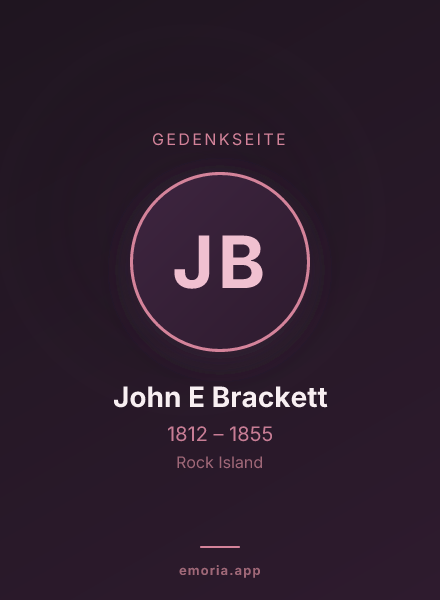 Gedenkportrait von John E Brackett