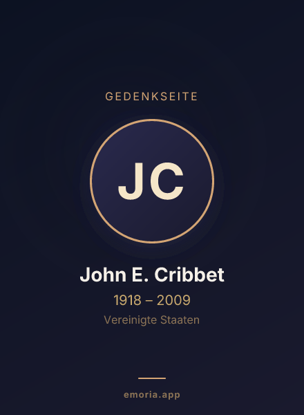 Gedenkportrait von John E. Cribbet