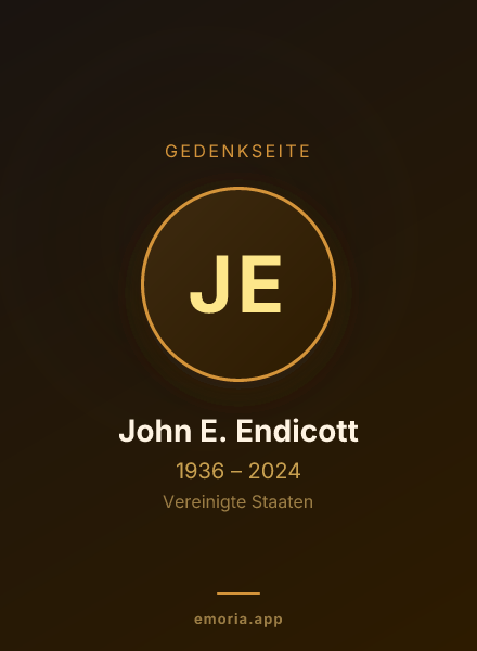 Gedenkportrait von John E. Endicott