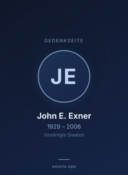 Gedenkportrait von John E. Exner