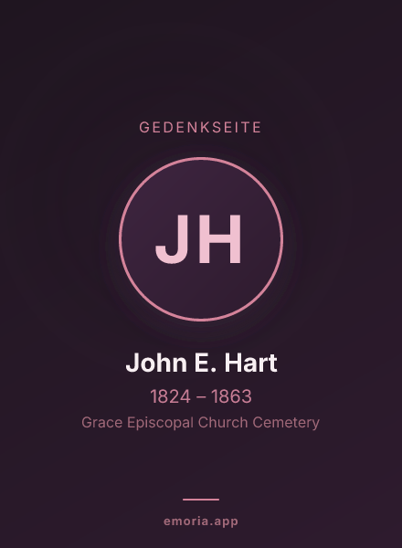 Gedenkportrait von John E. Hart