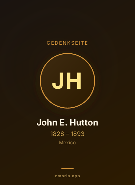 Gedenkportrait von John E. Hutton