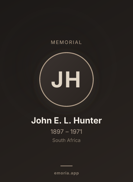Memorial portrait of John E. L. Hunter
