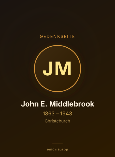 Gedenkportrait von John E. Middlebrook