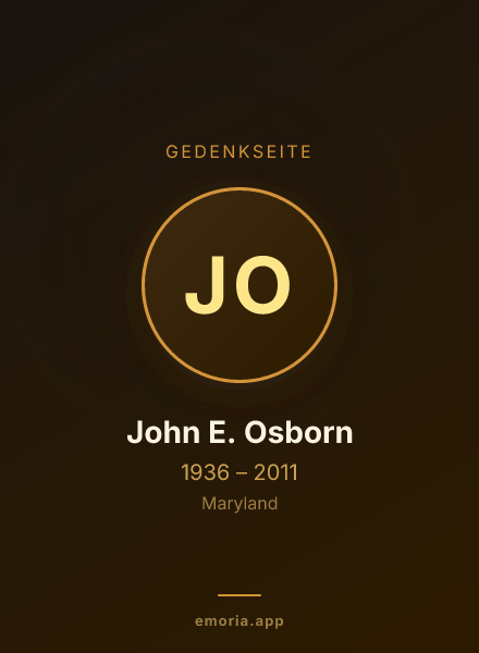 Gedenkportrait von John E. Osborn