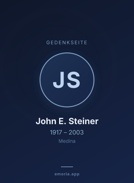 Gedenkportrait von John E. Steiner