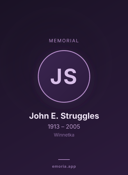Memorial portrait of John E. Struggles