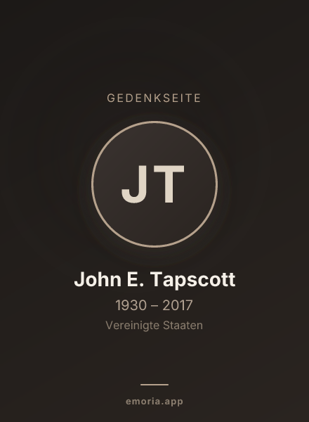 Gedenkportrait von John E. Tapscott
