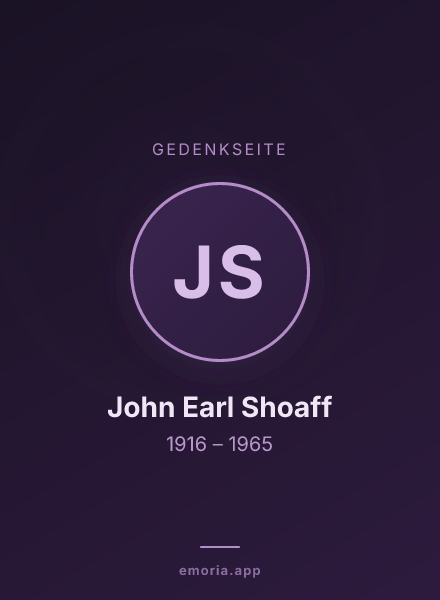Gedenkportrait von John Earl Shoaff