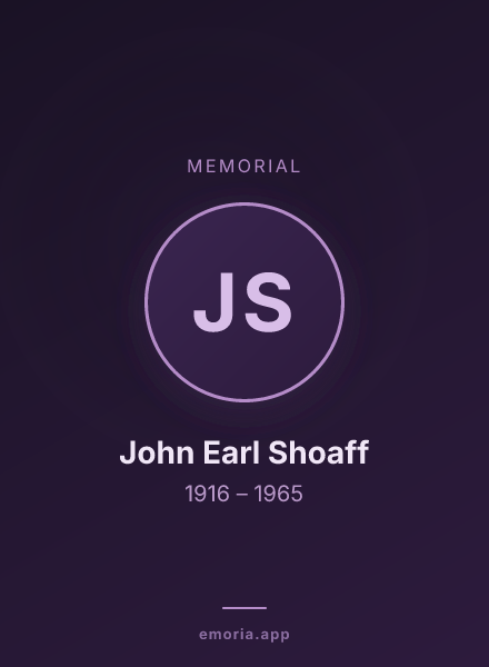 Memorial portrait of John Earl Shoaff
