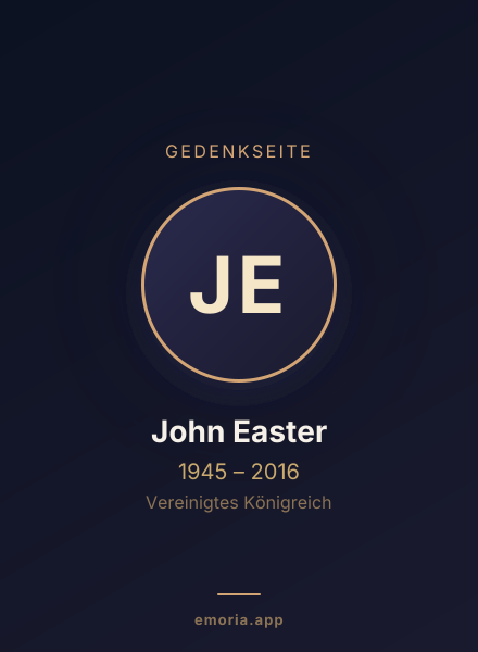 Gedenkportrait von John Easter