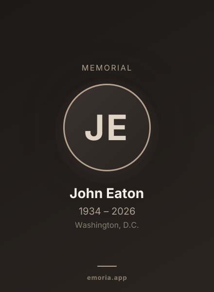 Memorial portrait of John Eaton