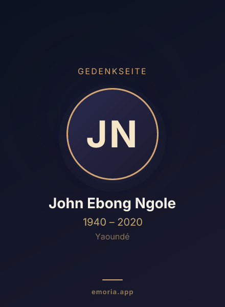 Gedenkportrait von John Ebong Ngole