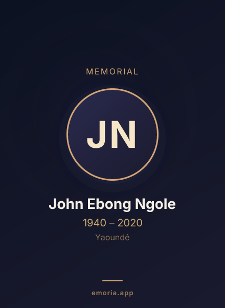 Memorial portrait of John Ebong Ngole