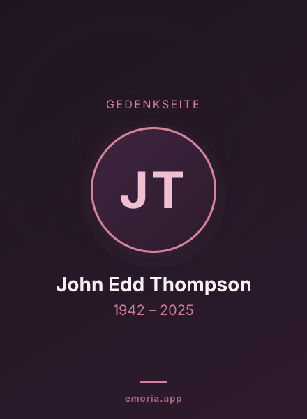 Gedenkportrait von John Edd Thompson