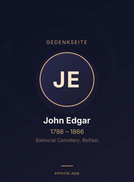 Gedenkportrait von John Edgar