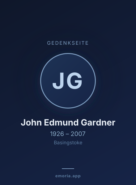 Gedenkportrait von John Edmund Gardner