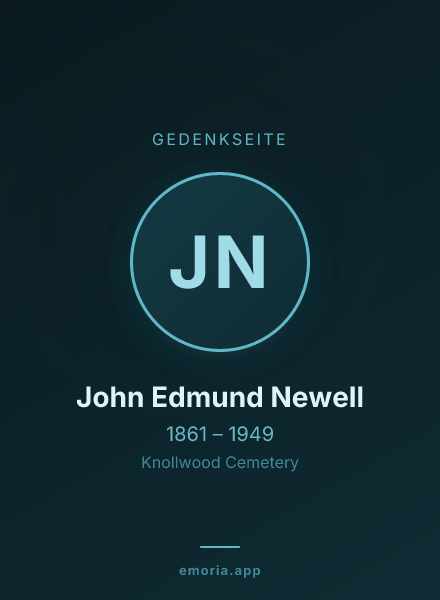 Gedenkportrait von John Edmund Newell
