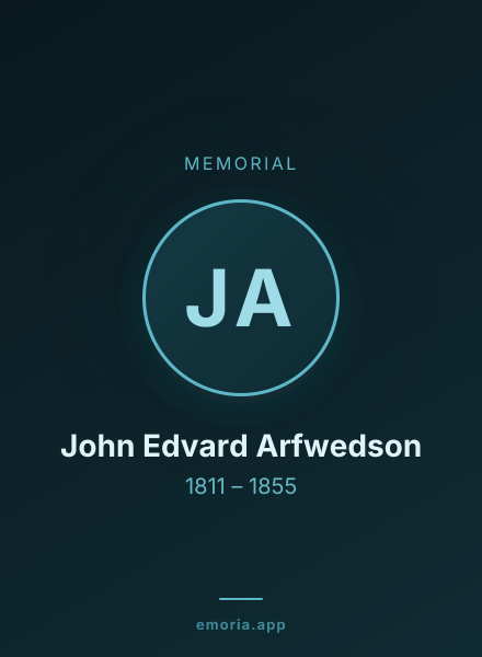 Memorial portrait of John Edvard Arfwedson