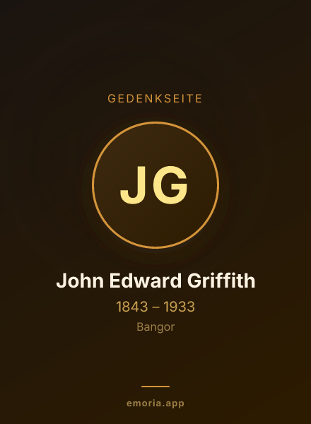 Gedenkportrait von John Edward Griffith