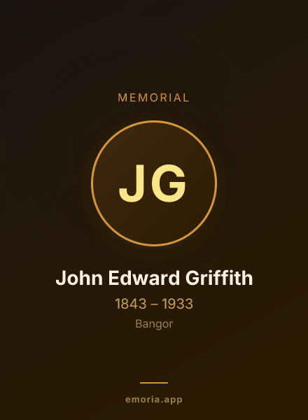 Memorial portrait of John Edward Griffith